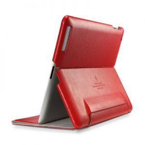 Чехол SGP Leather Case Leinwand Series Dante Red for iPad 2 (SGP07824)